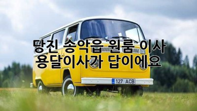 당진 송악읍 원룸 이사? 용달이사가 답이에요!